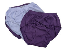 Bali Comfort Revolution Brief 3-Pk Light Blue Purple Size 8/9 generous coverage