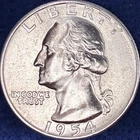 1954-D Washington Silver Quarter Ch BU