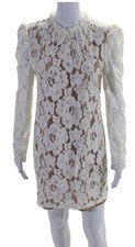 WAYF White Floral Lace Long Sleeve Sheath Dress Size S Anthropologie