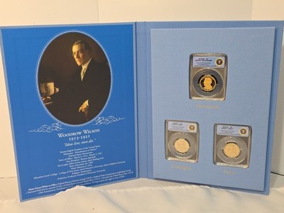 President Woodrow Wilson Slabbed First Strike $1 Coin Set