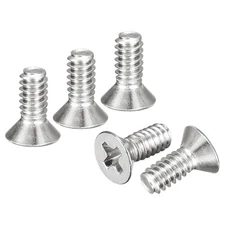 #4-40x1/4" Flat Head Machine Screws -50pcs -304 Stainless Steel -Silver