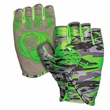 Fish Monkey Fishing Glove FM18-VOODOO Swamp Green Stubby Guide Glove UPF 50+ XL