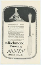 Alvin Silver Co Richmond Pattern Yesterdays Gift to Tomorrow Vintage Ad 