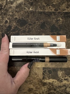 3 Laura Geller FILTER FIRST Luminous Concealer  TAN 0.05 oz ea