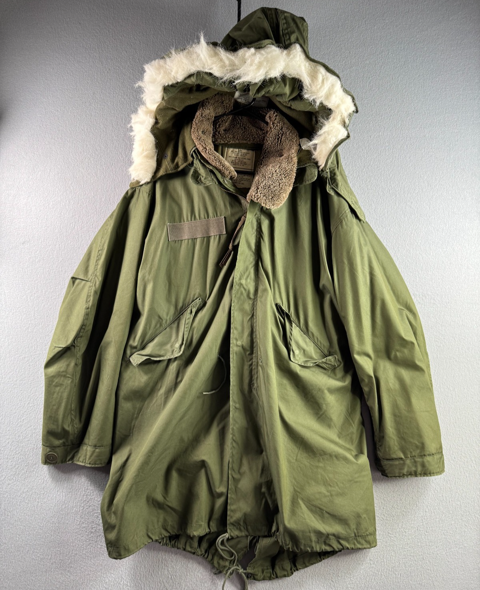 【VINTAGE】80s us army”M65 FISHTAIL PARKA Vintage Army Jacket Large M-65 Fishtail Parka OG 107 Extreme