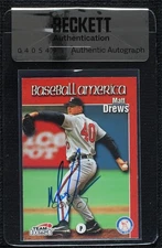 BAS 1999 Team Best Baseball America's Top Prospects Matt Drews #36 Auto