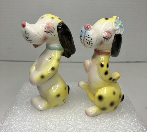 Vintage norcrest anthropomorphic Winking Dog Salt And Pepper Shakers - Picture 2 of 6