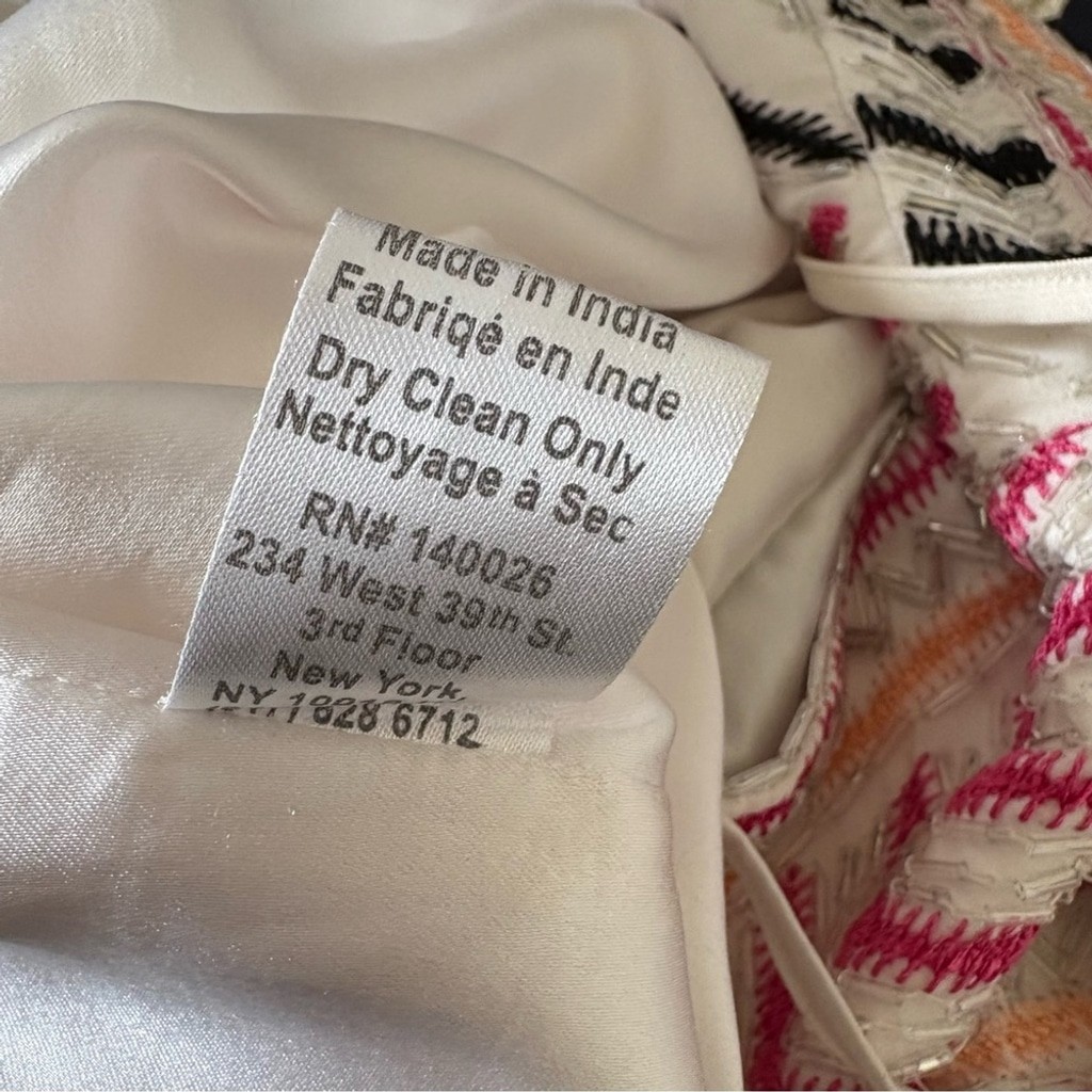 Parker Casey Beaded Patterned SequinWhite/Pink Wo… - image 16