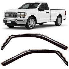 Sun Rain Visors Wind Rain Guards for 2021-2026 Ford F-150 Regular Cab