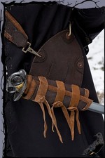 Larp Waffenhalter - Schwerthalter Musketier-Bandelier aus Leder  Epic Armoury