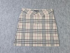 Vintage Y2K Burberry Nova Check Plaid Mini Skirt Womens US 6 UK 8 Made in Italy