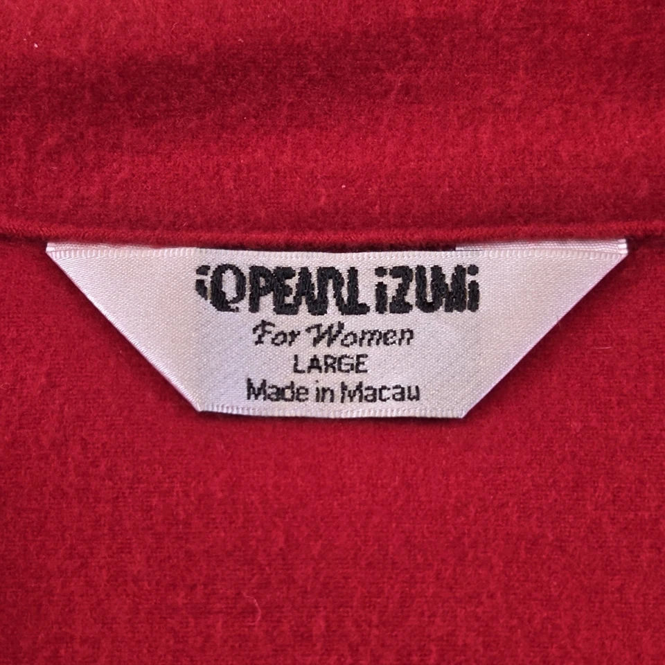 Pearl Izumi Red/Black Cycling Vest Women's Large Fleece Lined Outdoors - Image 3 of 4