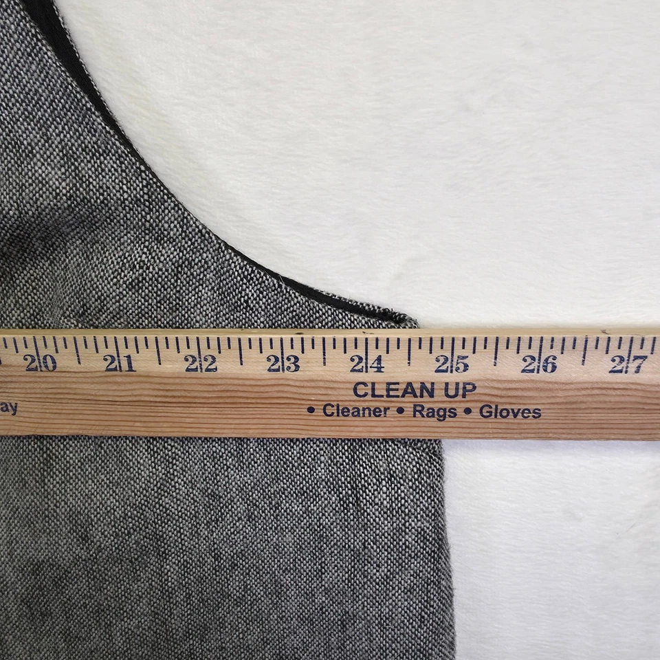 CJ Banks Jumper Maxi Dress Womens 20W Gray Button Down Wool Tweed Shift Classic - Image 4 of 4