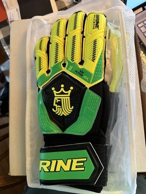 Brine King Match 3X Soccer Goalkeeper Gloves Size 10 Goalie Finger Save