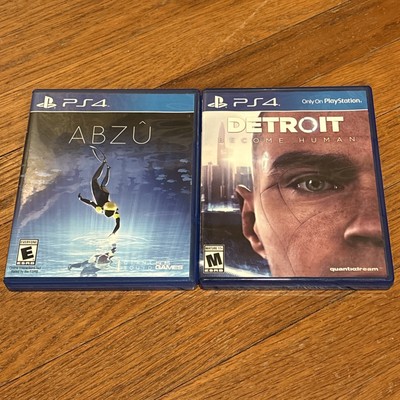 Detroit: Become Human and Abzu (PlayStation 4, PS4, 2018) Abzû CIB Complete Box