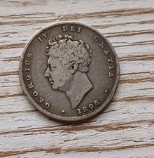 1826 George IV .925 Silver Shilling  British Pre Decimal Coin Circulated