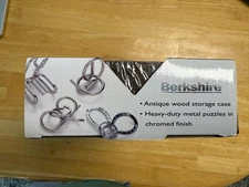 Berkshire Large Size Heavy-Duty Metal in chromed finish Brain Teasers set of 4.