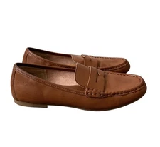 BOC by Born Jami Penny Loafers Size 8 Slip On Flats Brown Camel Comfort Preppy