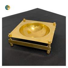 Posacenere ottone vintage anni 70 design svuotatasche Delfi Delvé portacenere