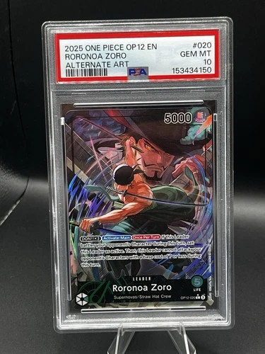 One Piece Roronoa Zoro OP12-020 Leader Legacy of the Master PSA 10 English
