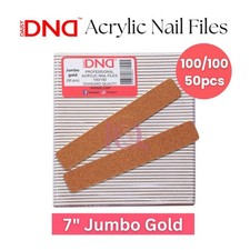 DND Acrylic Nail File 7" Regular Square Gold/Garnet 100/100 Grit Pack of 50 pcs