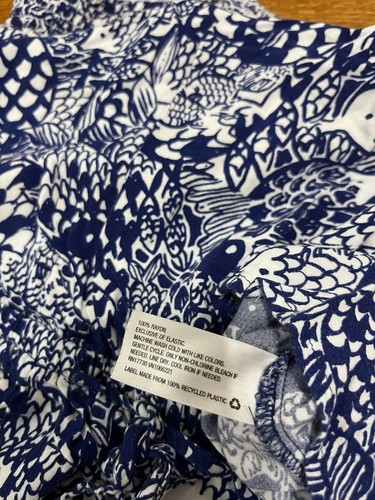 Lilly Pulitzer x Target Blue Fish Pattern Romper Jumpsuit Women's Size Small - Picture 4 of 5
