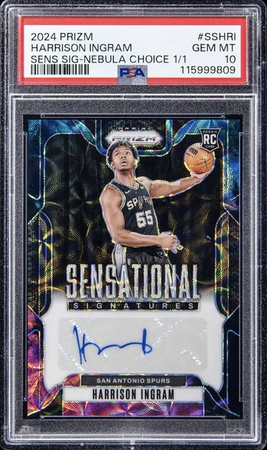 2024 Panini Prizm Harrison Ingram Nebula 1/1 Auto Autograph PSA 10 RC Rookie
