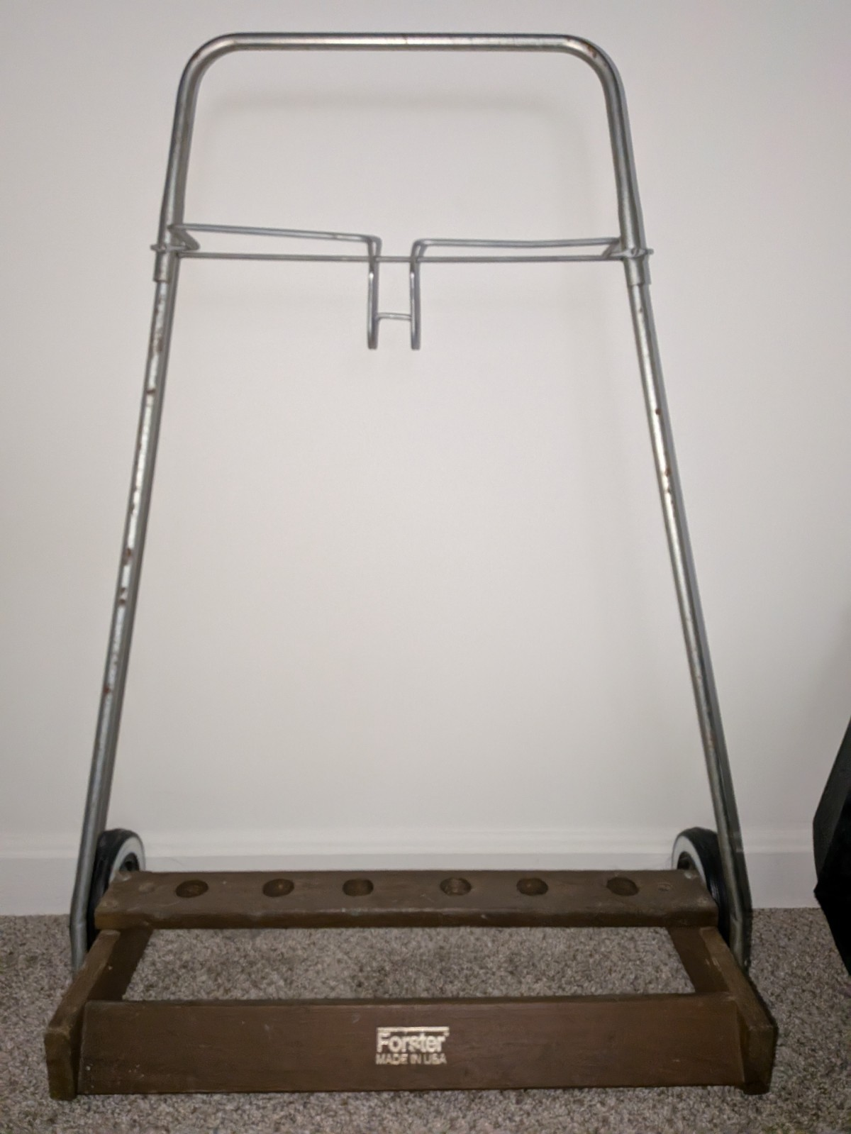 Forster Vintage Croquet Rolling Rack Fits 6 Mallets, 6 Balls, And 9 Wickets