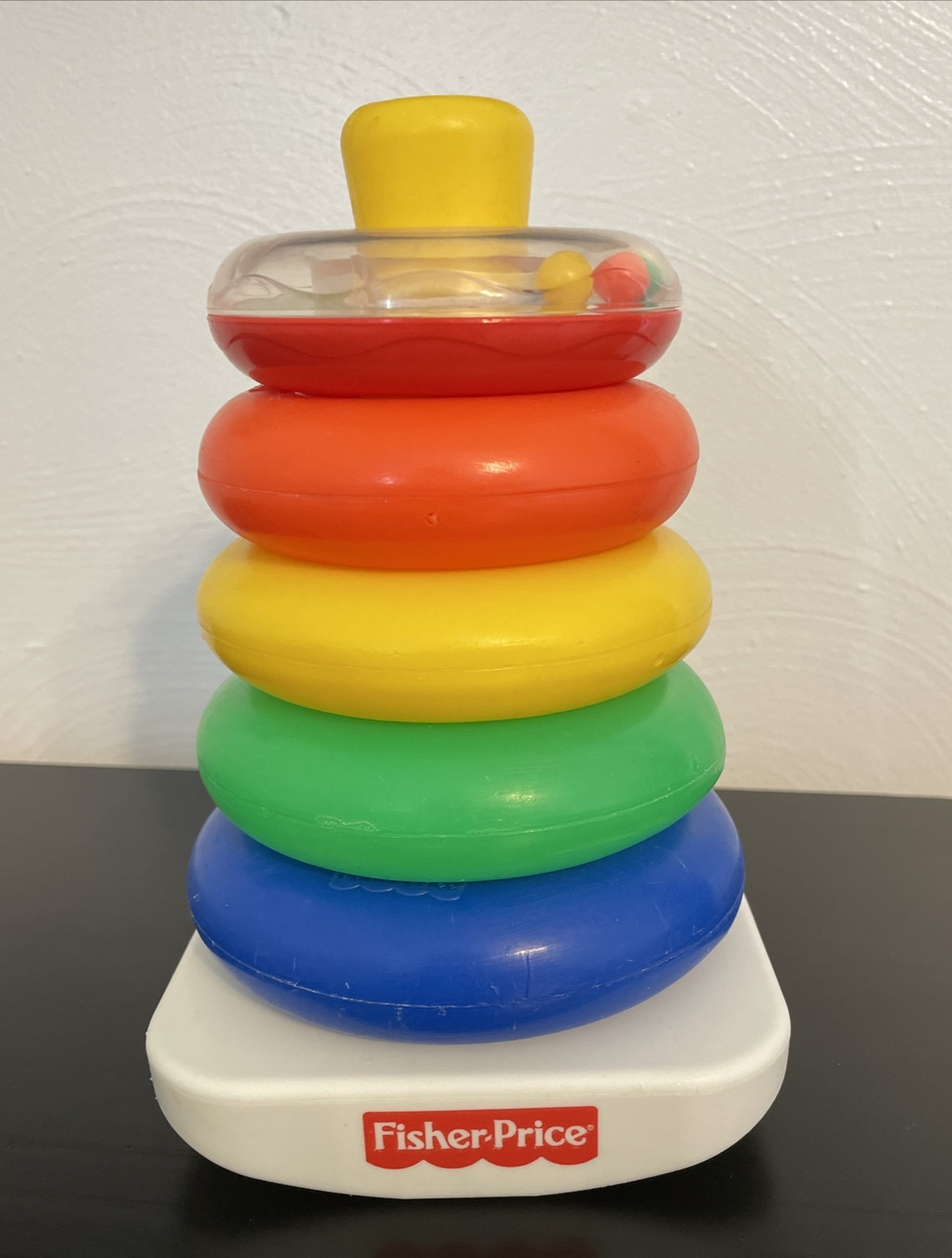 Fisher-Price Mattel 2004 Rock-a-Stack Colored Ring Toy Baby Game Activity