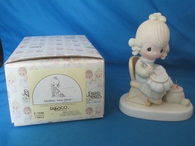 Vintage 1979 Precious Moments Mother Sew Dear Figurine Enesco  E3106 With Box