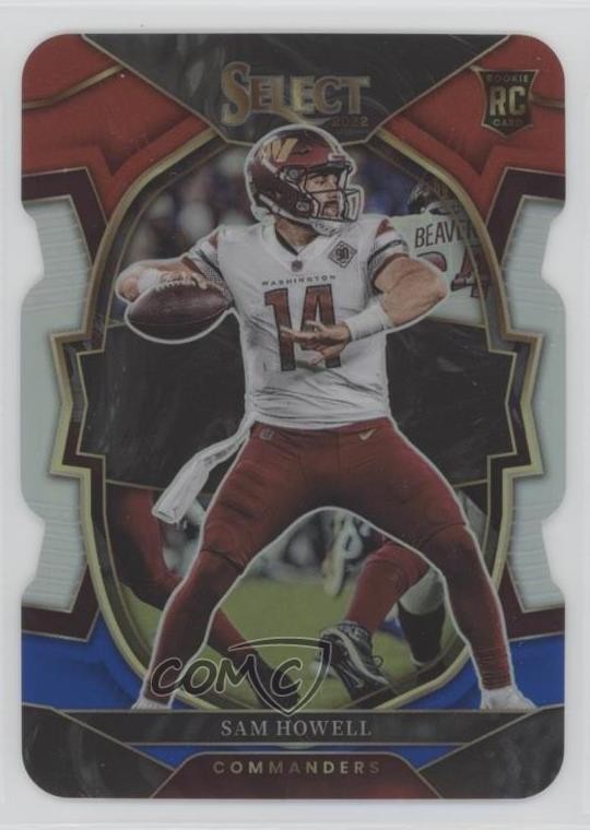 2022 Panini Select Concourse Red & Blue Prizm Die-Cut Sam Howell #76 16er