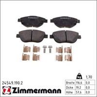 Zimmermann 24549.190.2 Bremsbelagsatz FüR Fiat Opel Corsa 500L S07 351 352
