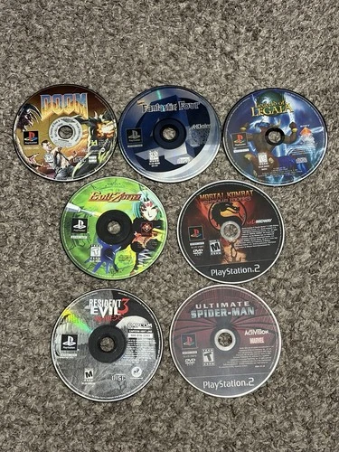 PS1 Lot Of Not Working Games - Resident Evil 3 Doom Legend Of Legaia Spider-Man