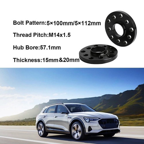 4x for Audi VolksWagen Staggered Wheel Spacers 5x100 5x112 15 MM 20 MM 57.1 mm! - Picture 2 of 12