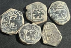 Cincin19,LOTS" Nice Lot of 5 Coins of II Mrvds of Charles II (Coruña, Madrid)