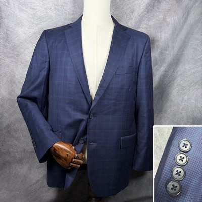 Brooks Brothers Reda 1865 Blazer 42S Blue Plaid Regent Wool Sport Coat Italy