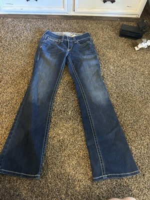 Ariat Women's R.E.A.L. Bootcut Jeans Mid Rise Dark Wash Indigo Size 27R