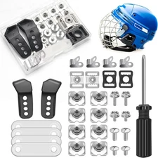 31PCS Hockey Helmet Repair Kit, Football Helmet Hardware Kit Include 2 J Clips/ 