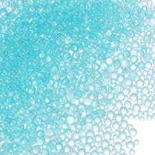 Glass Bubble Beads, 100g Tiny Iridescent Beads 1-3mm Sky Blue