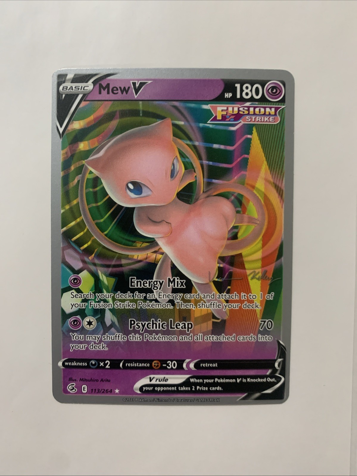Mew V 113/264 2023 Pokemon World Championships Fusion Strike