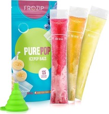 125 Disposable Ice Popsicle Mold Bags BPA Free Freezer Tubes W/ Zip Seals