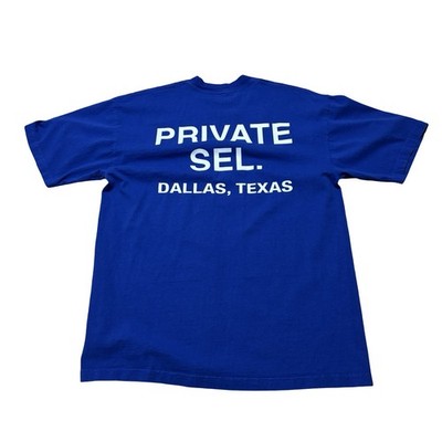 Private Selection Men's Heavyweight Double Sided Logo T Shirt Size Large 22x29