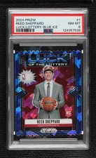 2024 Panini Prizm Luck of the Lottery Blue Ice /125 Reed Sheppard #1 PSA 8 14t3