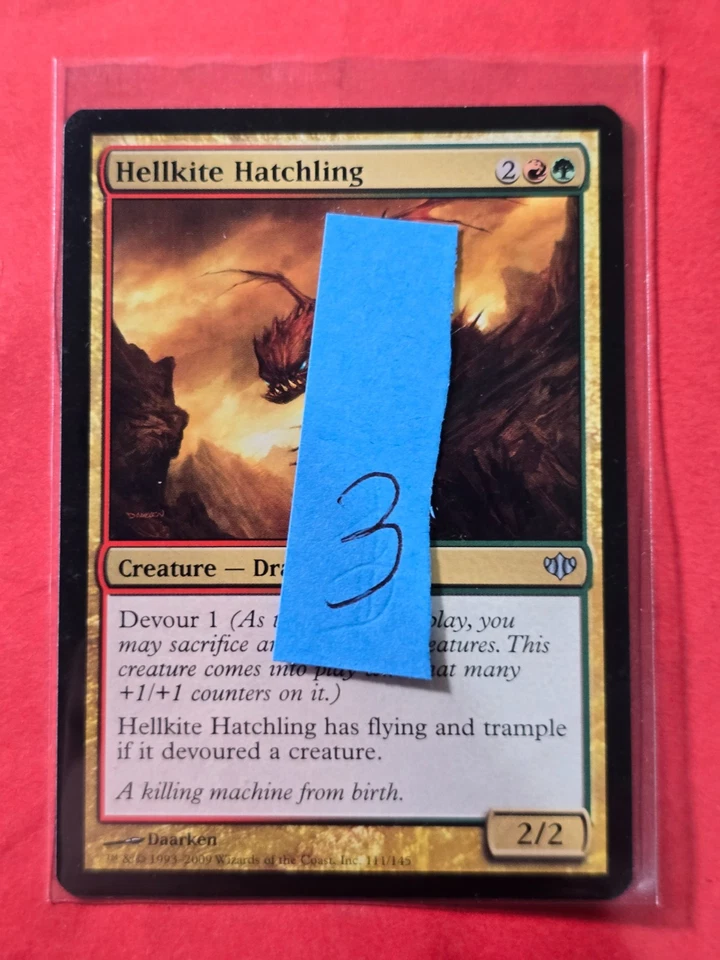 2009 Magic The Gathering Conflux #111 Hellkite Hatchling, UC, NF, cd3 - Image 3 of 3