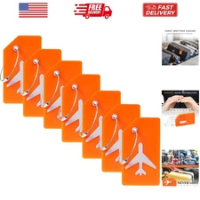 7 Pack Silicone Luggage Tag for Suitcases with Stainless Loop, TSA Approved, ...