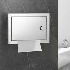 Stainless Steel304 Toilet Paper Holder Chrome Wall Mounted Concealed Bathroom  