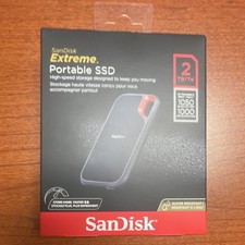 SanDisk Extreme Portable SSD 2TB Rugged Water Resistant USB-C USB 3.2 Gen 2