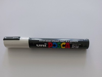 Uni - Posca - Paint Marker - White - PC-5M - Water-Base Opaque Paint - NEW