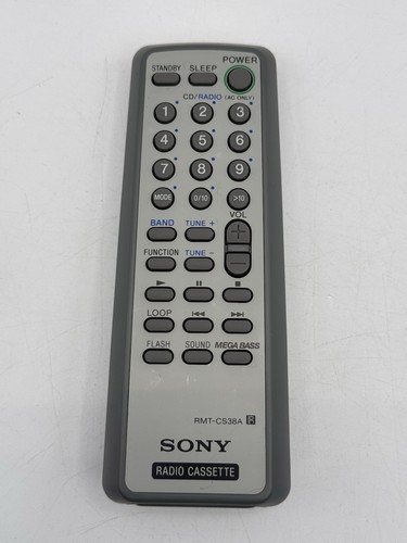Telecomando originale OEM Sony RMT-CS38A radio cassetta TESTATO - Foto 1 di 3