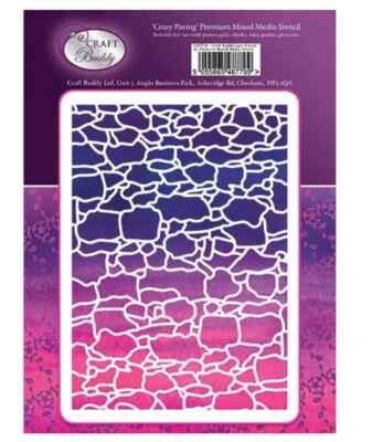 Craft Buddy Crazy Paving A5 Premium Mixed Media Schablone CBST20 KP4